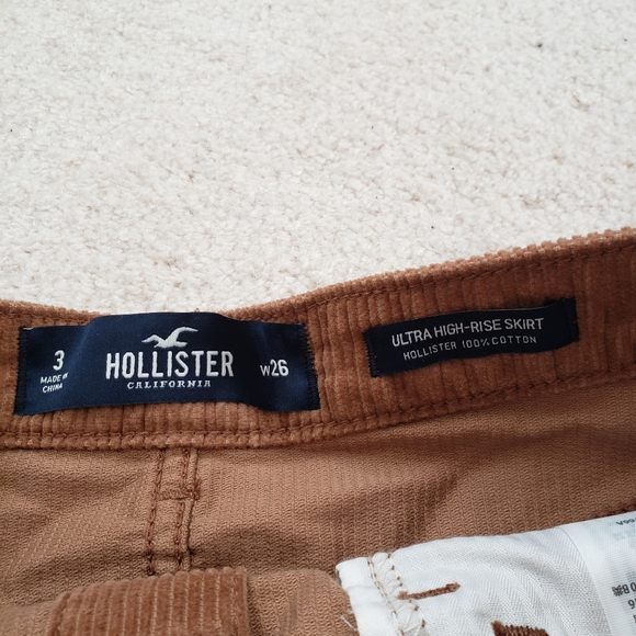 Hollister Corduroy Golden Brown Button Up Skirt - Picture 6 of 9